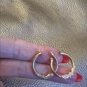 Real 14 K Gold Hoop Earrings